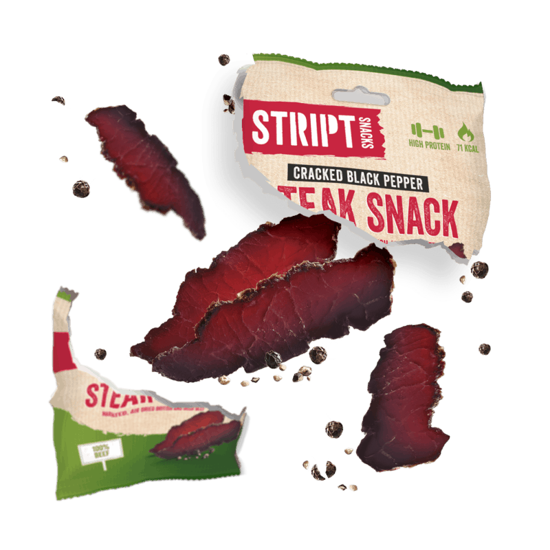 Stript Snack - Cracked Black Pepper Steak Snack