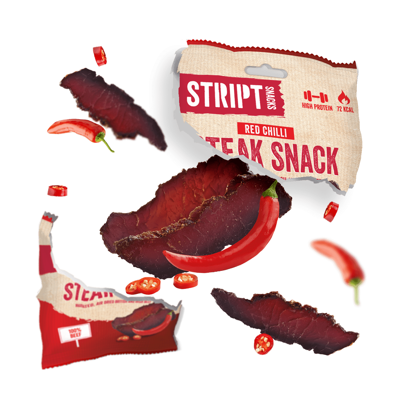 Stript Snack - Red Chilli Steak Snack
