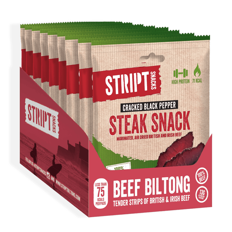 Stript Snack - Cracked Black Pepper Steak Snack Box